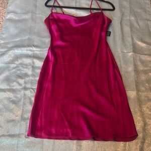 Sleek Burgundy Slip Dress